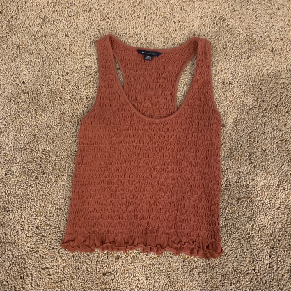 Salmon Ribbed American Eagle Tank